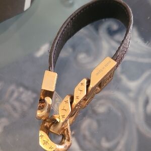 Gold and Brown Men's Bracelet